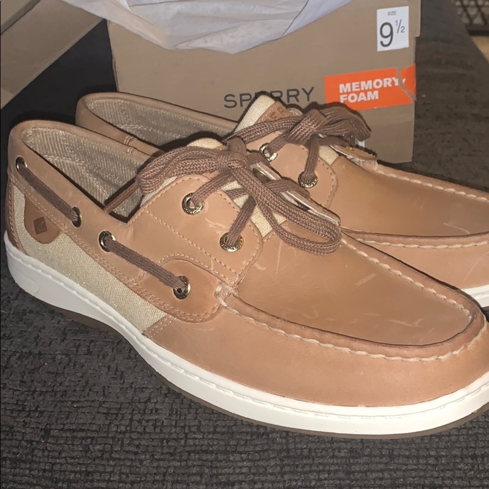 Sperry Bluefish Linen Boatshoe -size 9.5